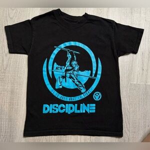 EUC Hanes Tagless Blk Karate Graphic T-Shirt 100% Pre-Shrunk Cotton. Size S(7/8)